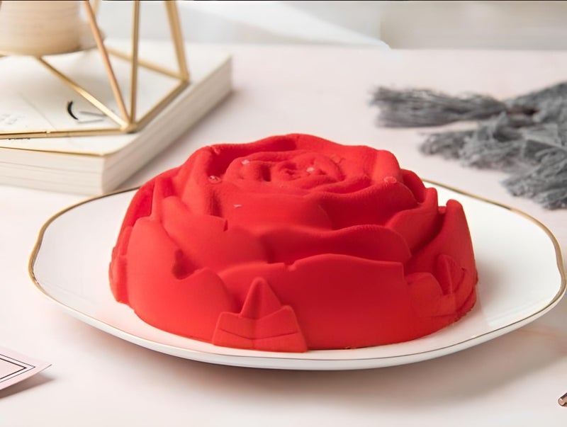 Wetco Large Rose Flower Shapes Non-Stick Silicone Cake Molds, Party Cake Mold for Baking, Gelatin Molds. Non-Stick Bread Baking Mold for Making Birthday Cakes, Breads, Pies, Muffin (Upgrade&thicken) - Image 4